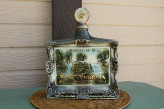 Vintage JIM BEAM WHISKEY Decanter West Virginia w/ Stopper by REGAL CHINA 3