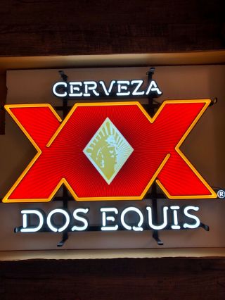 Dos Equis Xx Beer Led Sign 26” W 19” T