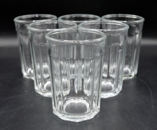 Set Of 6 Vintage Luminarc France Glass Clear Tumblers