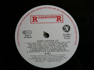 D.  R.  I.  Dirty rotten LP / Violent Pacification Netherlands ROADRUNNER RECORDS 4