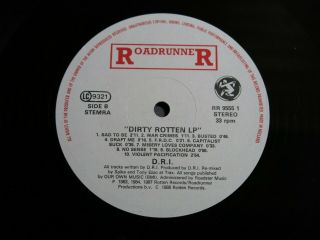 D.  R.  I.  Dirty rotten LP / Violent Pacification Netherlands ROADRUNNER RECORDS 5