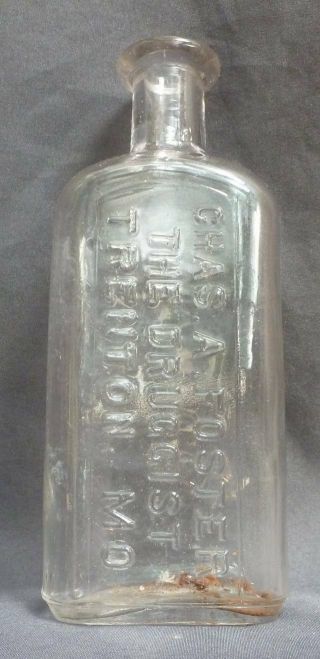 Missouri Drug Store Bottle - Chas.  A.  Foster - Trenton - 1890s