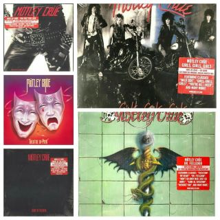 Motley Crue First 5 Studio Albums In - Shrink Lp Vinyl Records Dr Feelgood,  Girls