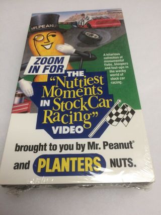 Mr.  Peanut Vhs Tape " The Nuttiest Moments Car Racing ".  Never Opened