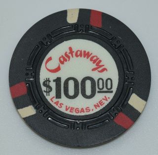 1963 Castaways $100 Casino Chip Las Vegas Nevada H.  C.  E.  Mold