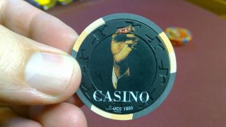 Casino Movie Promo Poker Chip 1995 Rare Paulson Top Hat And Cane Ucs Sharp Edges