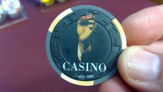 Casino Movie Promo Poker Chip 1995 RARE Paulson Top Hat and Cane UCS sharp edges 2