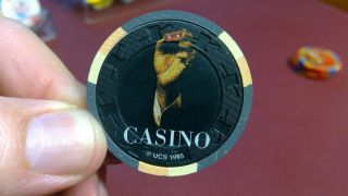 Casino Movie Promo Poker Chip 1995 RARE Paulson Top Hat and Cane UCS sharp edges 3