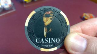 Casino Movie Promo Poker Chip 1995 RARE Paulson Top Hat and Cane UCS sharp edges 4