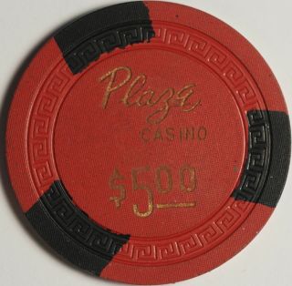 Plaza Casino Havana Cuba $5.  00 Red Black 10.  3 Grams 38mm Look