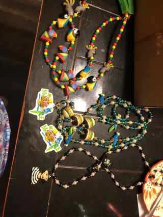 Jimmy Buffet’s Margarittaville Beads,  2 Light Up Parrot Beads.  Mardi Gras Style