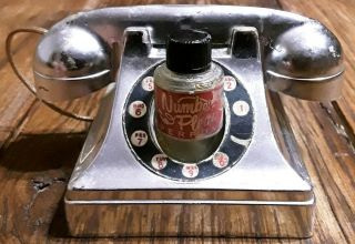 Benjamin Ansehl Company " Number Please " Antique Perfume Bottle & Stand