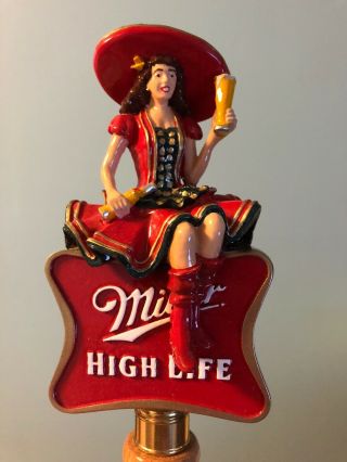 Rare Girl On The Moon Beer Tap Handle Miller High Life 11,  75”