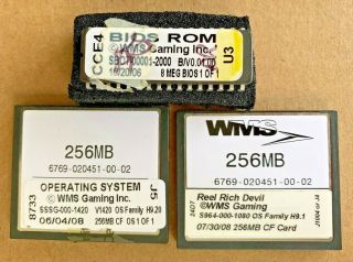 Wms Williams Bb1 Os Software Cards And Chip (several Titles Please Check List)