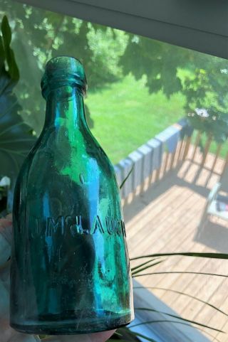 Scarce 1860 ' s J.  McLaughlin Soda (Philadelphia Variant) Bright Green. 6