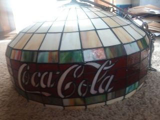 Coca Cola Coke Tiffany Like Hanging Light