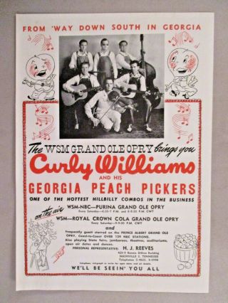 Curly Williams Print Ad - 1944