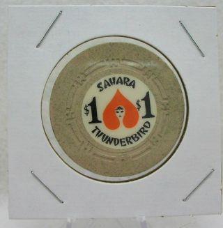 Vintage Rare Sahara Thunderbird Casino Hotel Las Vegas Nevada $1 Chip Cg 019744