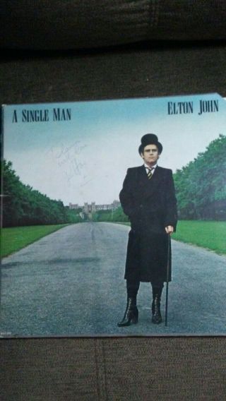Vintage Elton John Music Legend Signed Autographed A Single Man Album