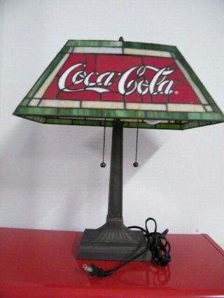 Collectible Unique Coca Cola Table Lamp Colorful Design 19 " X 16 "