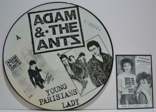Adam Ant / The Ants Young Parisians,  Postcard 12 " Single Picture Disc