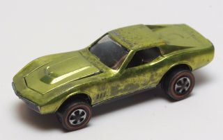 D22 Mattel Hot Wheels Redline 1968 Us Lime Custom Corvette