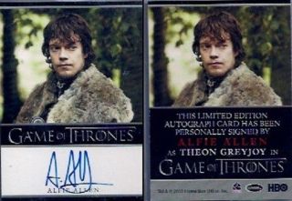 2012 Game Of Thrones Series 1 Alfie Allen (border) Autograph Card