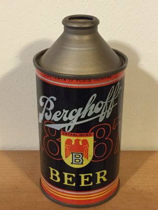 Berghoff 1887 Beer,  Irtp Cone Top Beer Can.  Berghoff Brewing,  Fort Wayne,  In