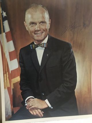 John Glenn Signed Photo And Biography Nasa Astronaut