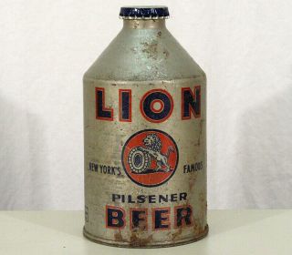 Lion Pilsener Crowntainer Cone Top Beer Can Pilser 