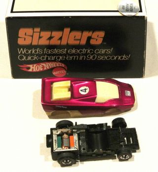 Vintage 1970 Mattel Hot Wheels Sizzlers Big O Fat Track Race Set 2 Cars 7