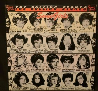 Rolling Stones: Some Girls Lp Die - Cut Celebrity Cover 1st Version Vg,
