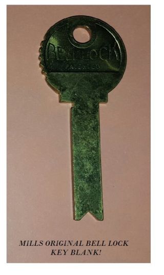 Mills Long Key Blank For An Antique Slot Machine Backdoor Lock Mills