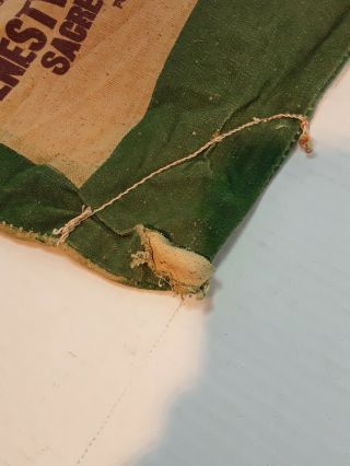Vintage Seed Corn Sack Cloth Bag ENESTVEDT ' S Sacred Heart MINNESOTA State Seal 4