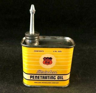 Phillips 66 Penetrating Oil Handy Oiler Lead Top Rare Advertising Gas Oil Can
