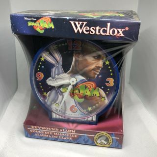 Vintage 1996 Space Jam Michael Jordan Bugs Bunny Westclox Alarm Clock,  Nib
