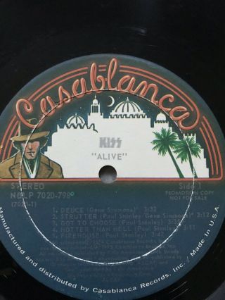 Kiss Alive Promo Lp Vinyl Aucoin