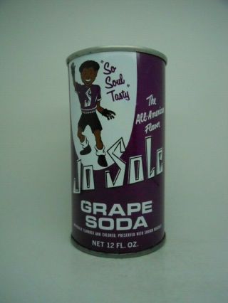 Rare - Soccer - Jo Sole Grape Soda Can - 1969 Jo Sole Enterprises Inc - Buffalo York