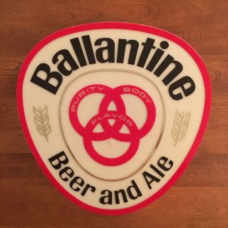 Vintage Ballantine Beer And Ale Two Sided Illuminated Sign