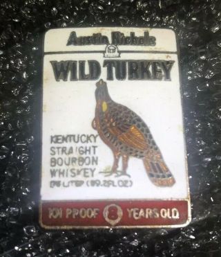Wild Turkey Bourbon 101 Bottle Label Lapel Pin