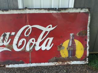 Rare Large Authentic 1930s Drink Coca Cola Sign Ask for Quote 4