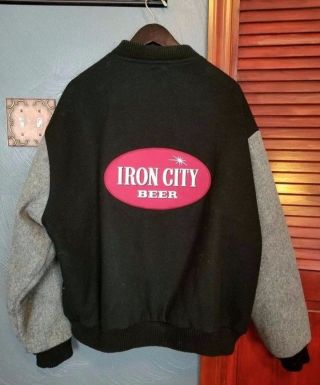 Iron City Beer Xl Mens Coat Pittsburgh Brewing Co.  Wool Quilted Steelers Fans