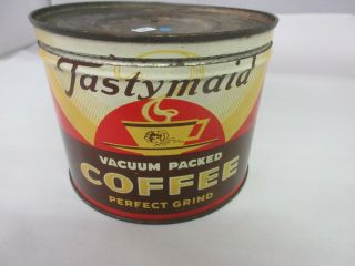 Vintage Tasty Maid Coffee Tin Advertising Collectible M - 308