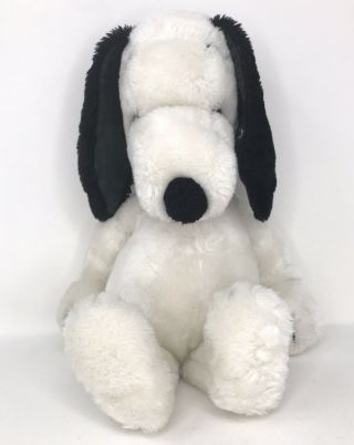 Vtg 18” 1968 Snoopy Plush Dog Peanuts Charlie Brown Large Big Black White Collar