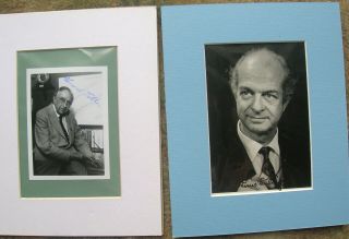 Edward Teller And Linus Pauling Autograph Photos - Rare