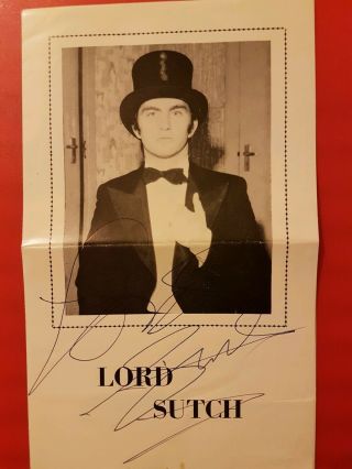Screaming Lord Sutch And The Savages Autographs