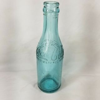 Vintage Coca Cola Blue Glass Embossed Bottle Canada - A -