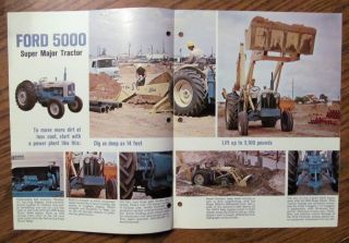 Ford Dealers 5000 Major Tractor Loader Backhoe Sales Brochure literature 2