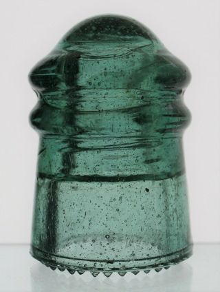 Fizzy Green Cd 106.  4 No Embossing Mexican Glass Insulator