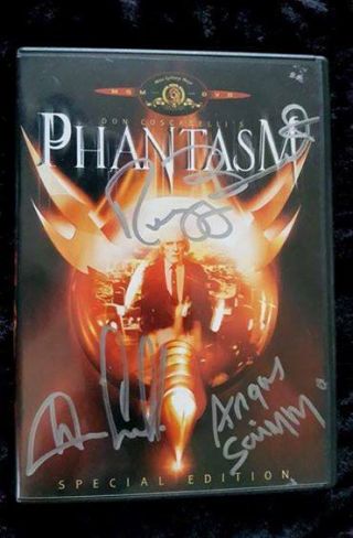 My 1979 Film Phantasm Dvd Hand Signed By Angus Scrimm - Banister - Coscarelli.  Rare